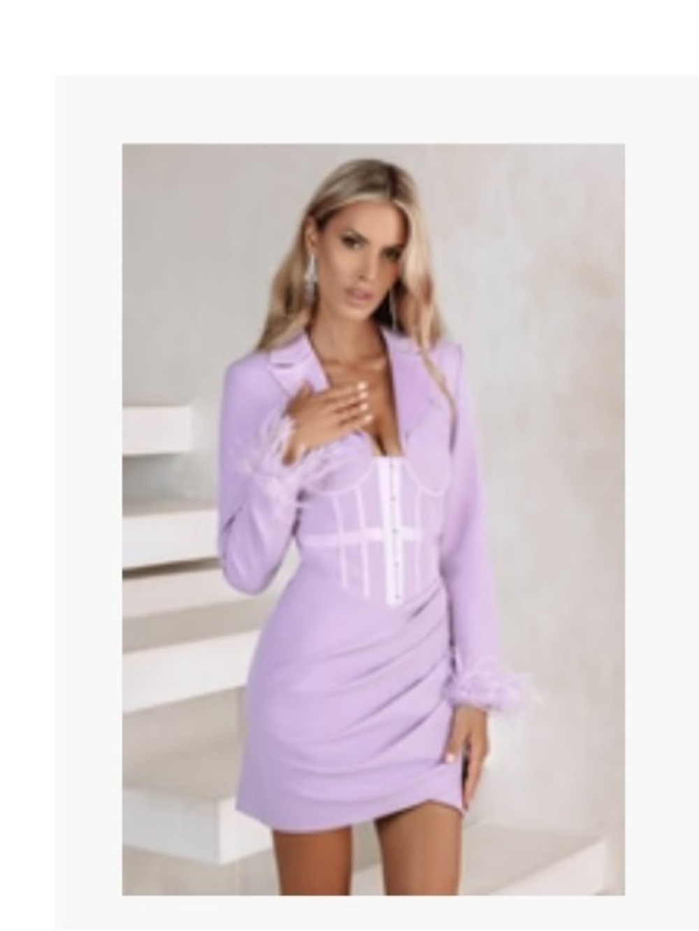Lavish Alice Lilac Corset Blazer Dress